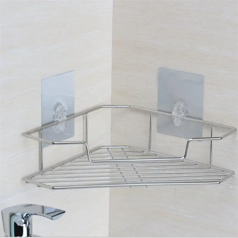 A1 Bathroom shelf vanity storage rack wall mount stainless steel rack