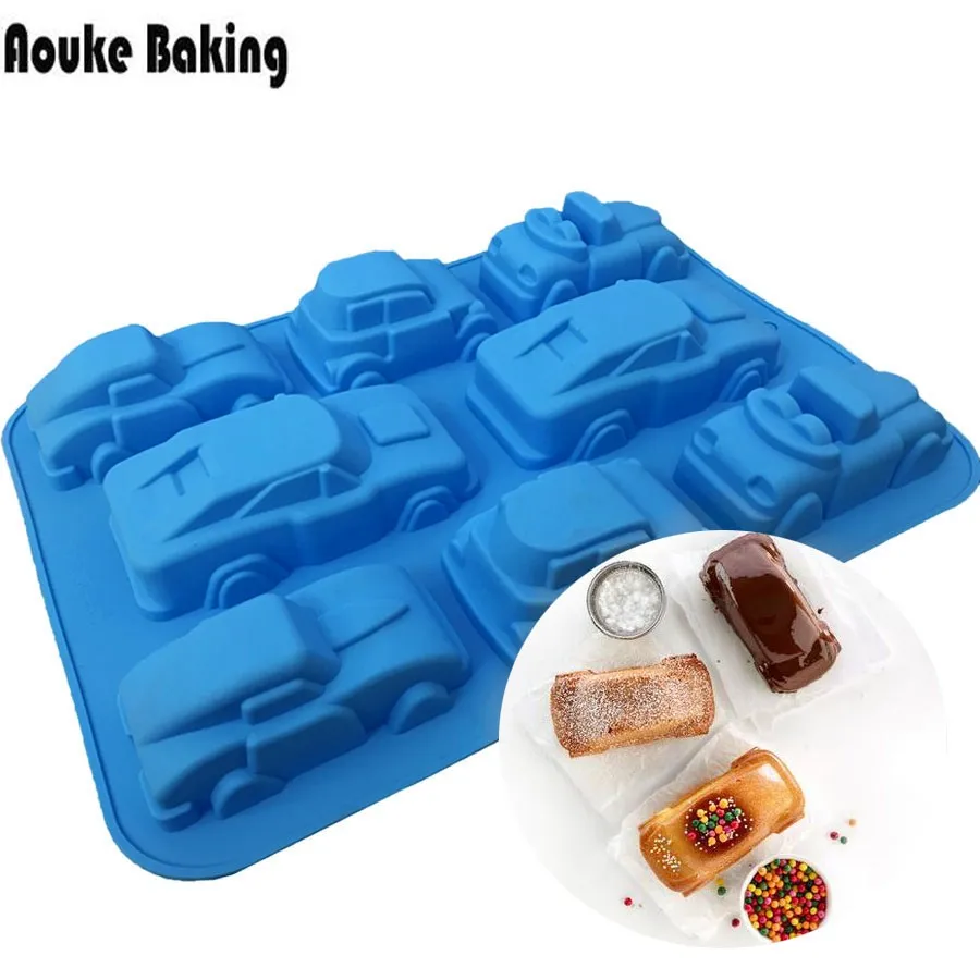 

Car Silicone Cake Mold Chocolate Cake Mold Children Cartoon Cute Car Mould Handmade Soap Mould K061