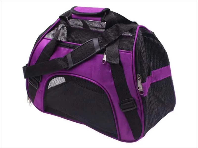 Purple dog carrier bag