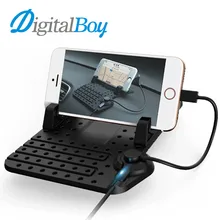 Digitalboy автомобиля Нескользящие Коврик Magic липкий коврик держатель мобильного телефона приборной панели автомобиля силикона Коврик USB кабель для зарядки для iPhone Android