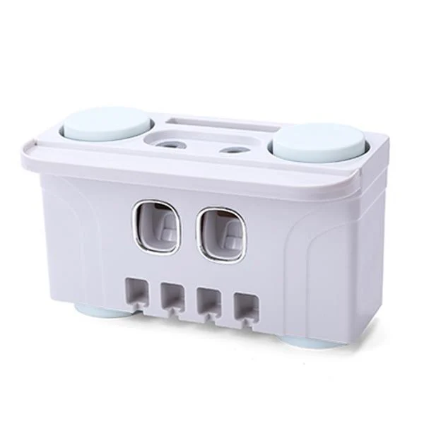 ABS ванная комната автоматический диспенсер для зубной пасты полки для хранения Бритва для зубных щеток гребень стойки держатель полки организации аксессуары - Цвет: Gray