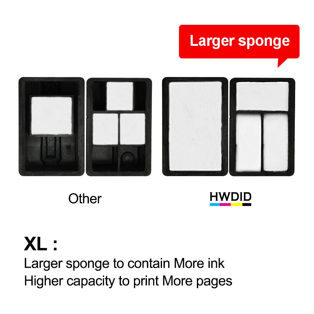 HWDID 652 сменный чернильный картридж для HP 652XL Deskjet 1115 1118 2135 2136 2138 3635 3636 3835 4536