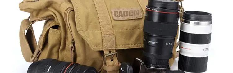 CADEN сумка для наружной камеры 60d 700d SLR сумка Повседневная холщовая Наплечная Камера сумка для Canon Быстрая