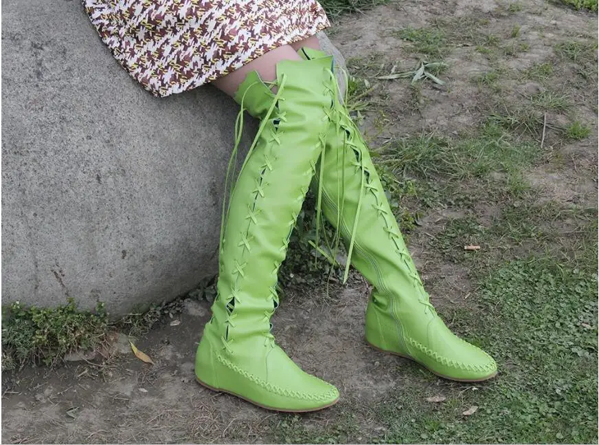 Новые осенне-зимние сапоги на плоской подошве с бахромой в европейском и американском Стиле Женские Сапоги выше колена больших размеров 33-43 модная обувь