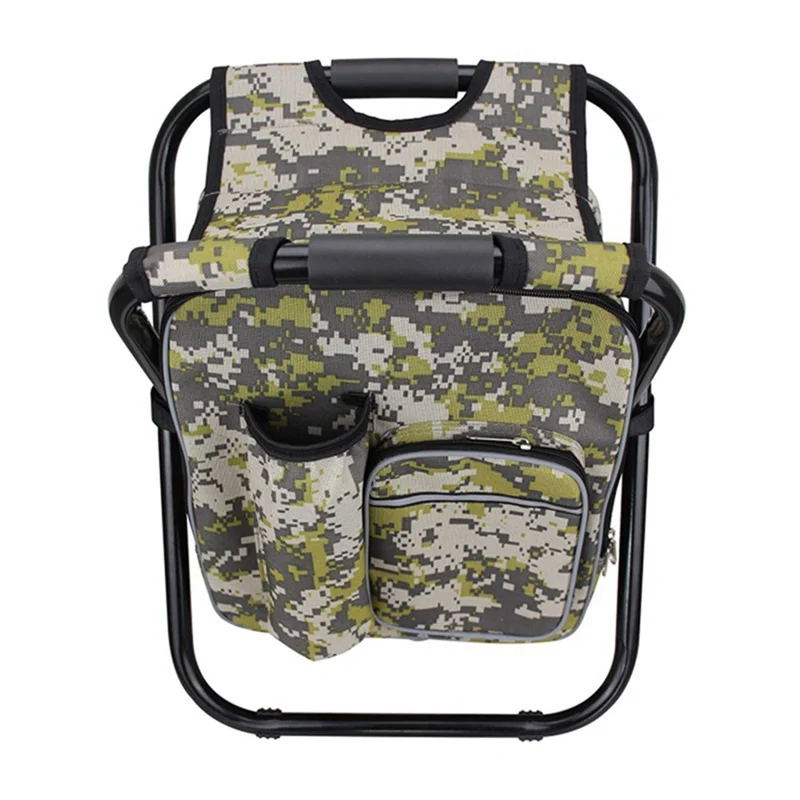 

Multi-function Folding Camping Fishing Chair Stool Backpack with Cooler Insulated Picnic Bag Hiking Picnic Seat Table Bag