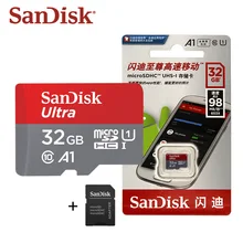 SanDisk Micro SD Card 32GB 98MB/s 16GB 64GB 128gb 256gb U1 / U3 Class 10 Memory Card microsd Flash TF Card Free Card Adapter