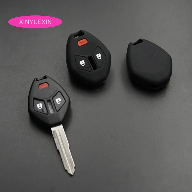 

Xinyuexin Car Key Fob Cover Case Set Skin Fit For Mitsubishi Lancer Galant 3Buttons Remote Key Car Styling 2+1Buttons