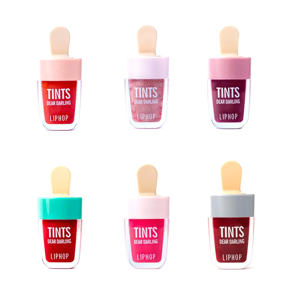 

New Ice Cream Liquid Matte Lipstick Long Lasting Moisturizer Lips Waterproof Lip Gloss Makeup Colorful Flash Mermaid Color