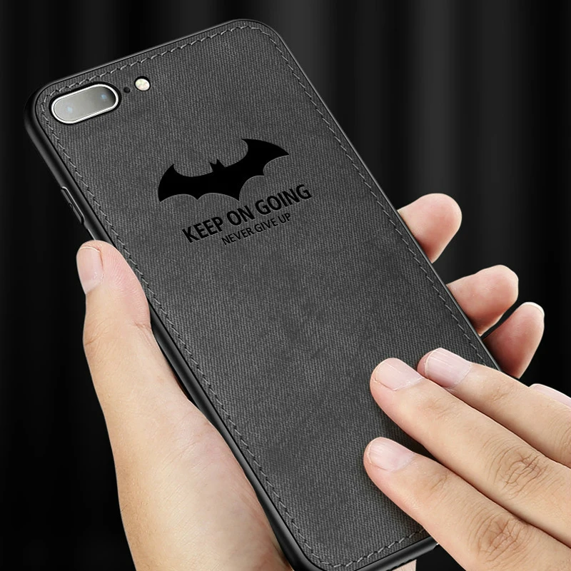 الفاخرة باتمان عيد الميلاد الغزلان القماش الهاتف خزائن هاتف آيفون 7 8 6 6 s زائد رقيقة جدا لينة غطاء سيليكون ل iphone X 10 XS ماكس XR