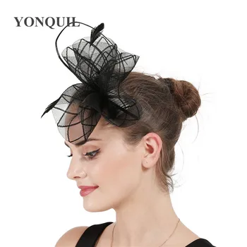 

Elegant women fashion fascinator headband hair accessories gorgeous bride wedding mesh headwear ladies hair accessories 6pcs/lot