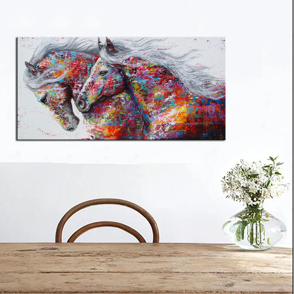 Pop art horse canvas oil painting modern canvas art prints posters beautiful color graffiti art canvas poster for home decor in painting calligraphy from Pop art horse canvas oil painting modern canvas art prints posters beautiful color graffiti art canvas poster for home decor in painting calligraphy from