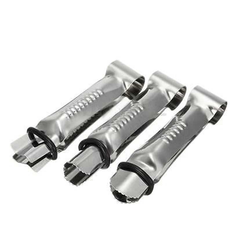 JX-LCLYL 3pcs Stainless Steel Cake Lace Curve Clips Fondant Border Clamp Crimper Cutter