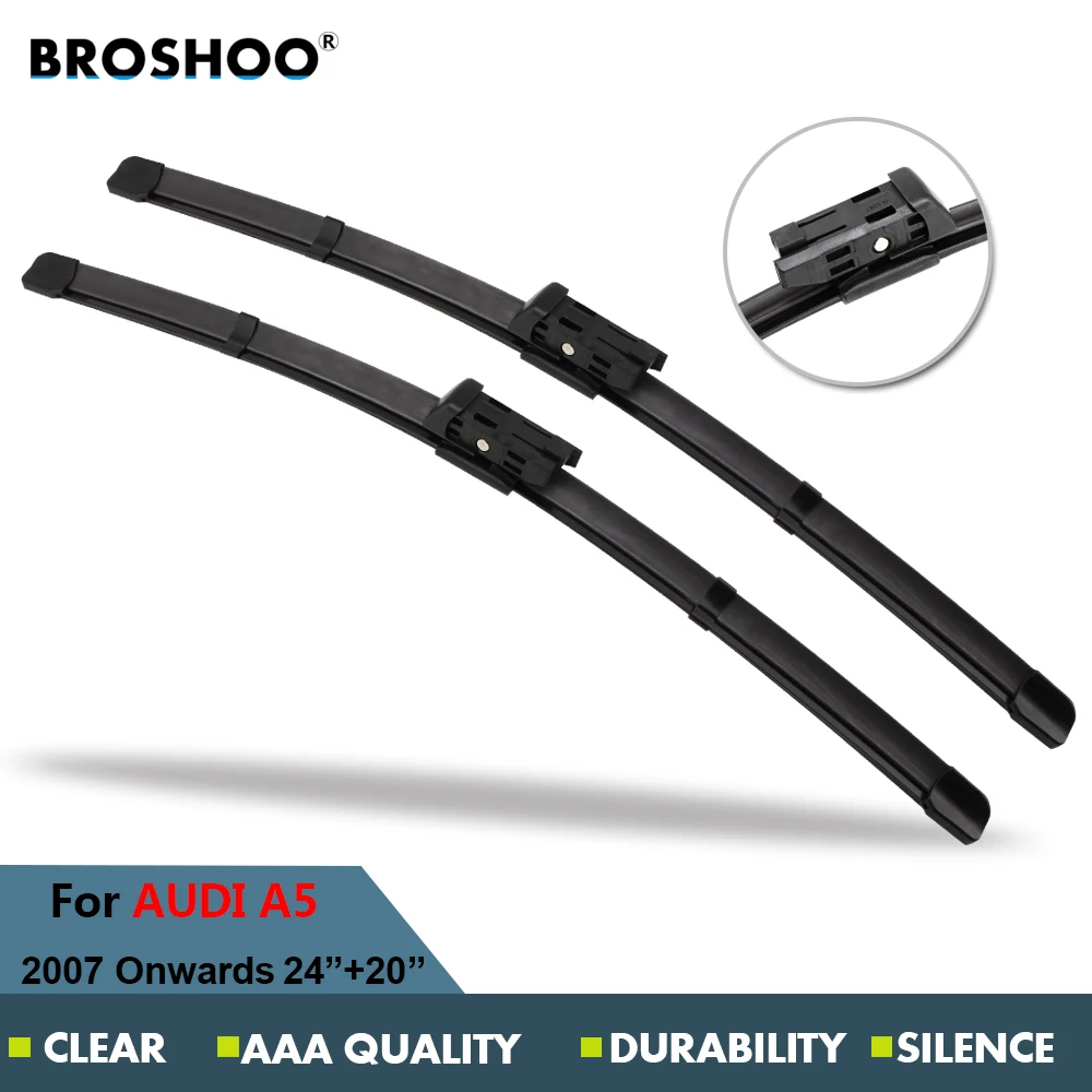 BROSHOO Car Windscreen Wipers Blade For Audi A5(2007 ), 24+20 Inch