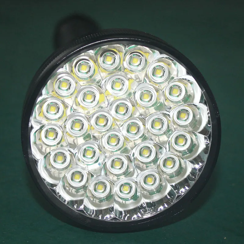 Lumens de Alta Led 45000 Potência 5 Modos Brilho Lanterna Tocha Lâmpada Trabalho Tático Acampamento Luz 18650 26650 28 x Xml t6 28t6 7 lumens de alta potência 5 modos brilho