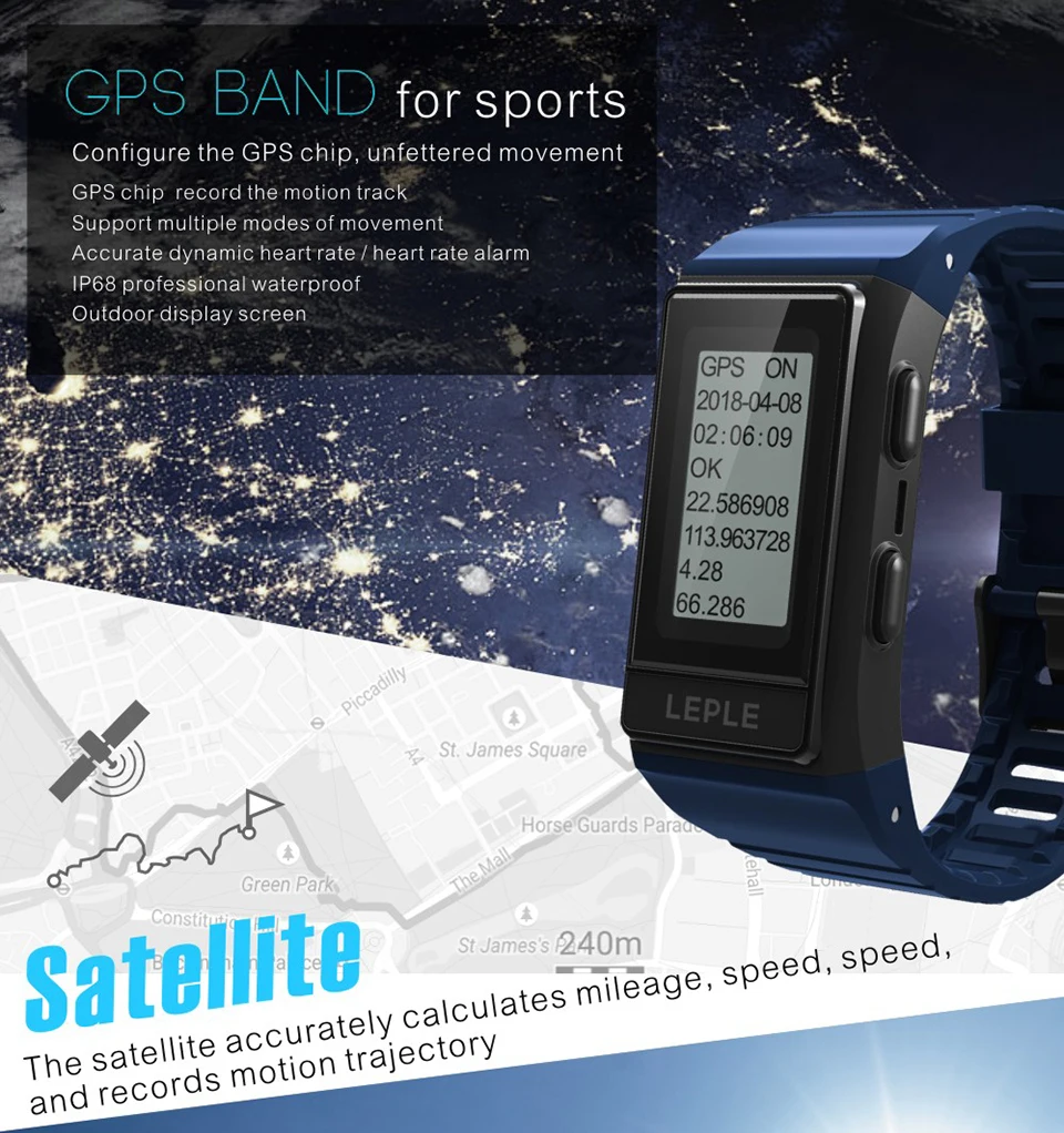 Time owner gps группа S909 смарт-браслет сердечного ритма Фитнес монитор на открытом воздухе спортивные умные часы IP68 Профессиональный Водонепроницаемый