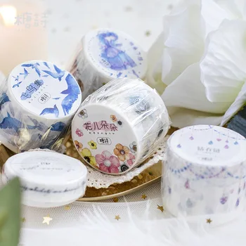 

1pcs creative sugar poetry and paper tape sky girl series hand account album diary DIY decorative stickers