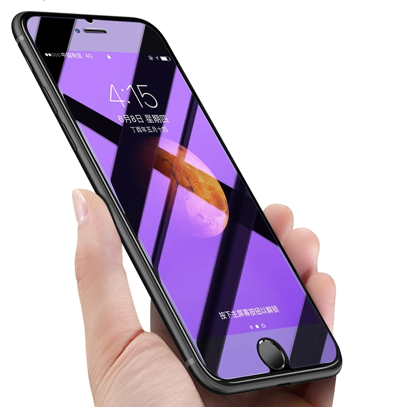 Anti Blue Light Tempered Glass Screen Protector For IPhone XR/XS/X/8/7/6 – 9H Hardness, Anti-Glare