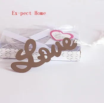 

100PC Love Bookmarks With Tassel Metal Bookmark Stationery Party Decoration Birthday Gifts Wedding Gifts