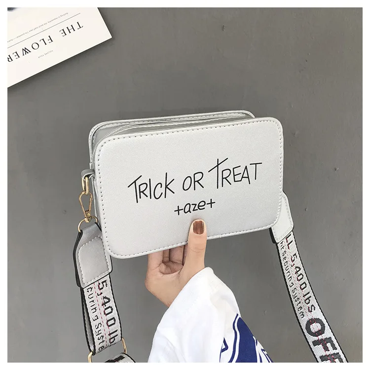 

Personality wide letter shoulder strap women 2019 new style single shoulder bag fashion crossbody bag for women messenger bag