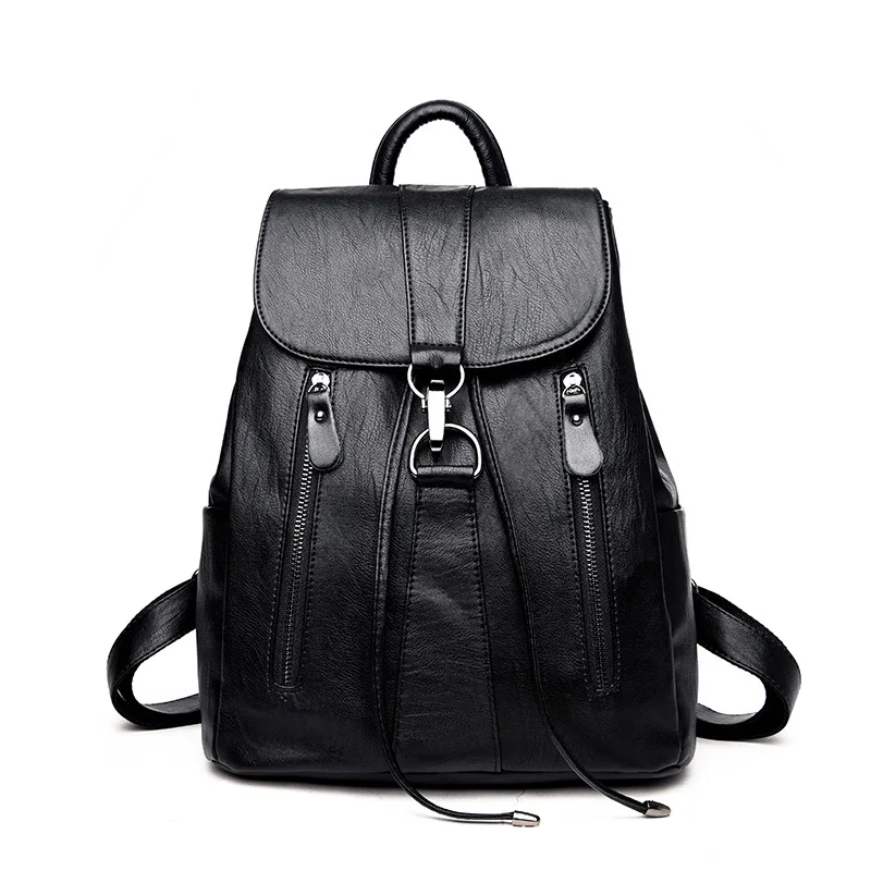 

2018 Leather Backpack Women Fashion Feminine Backpack Soft PU Women Backpacks School Bags for Teenager Girls