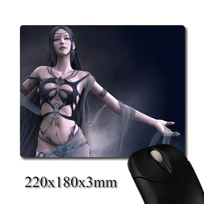 Жесткий нескользящий коврик для мыши Dark goddess of Shaiya CG офисный вечерние подарки