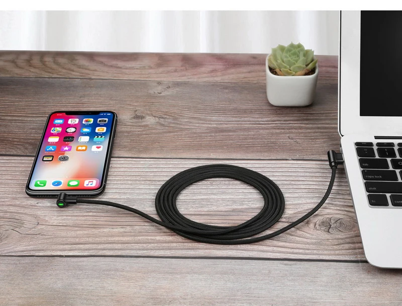 MCDODO 2.4A светодиодный usb-кабель для зарядки iPhone XS MAX XR X 8 6s 6 Plus 5 Быстрая Зарядка Поддержка передачи данных провод для зарядного устройства