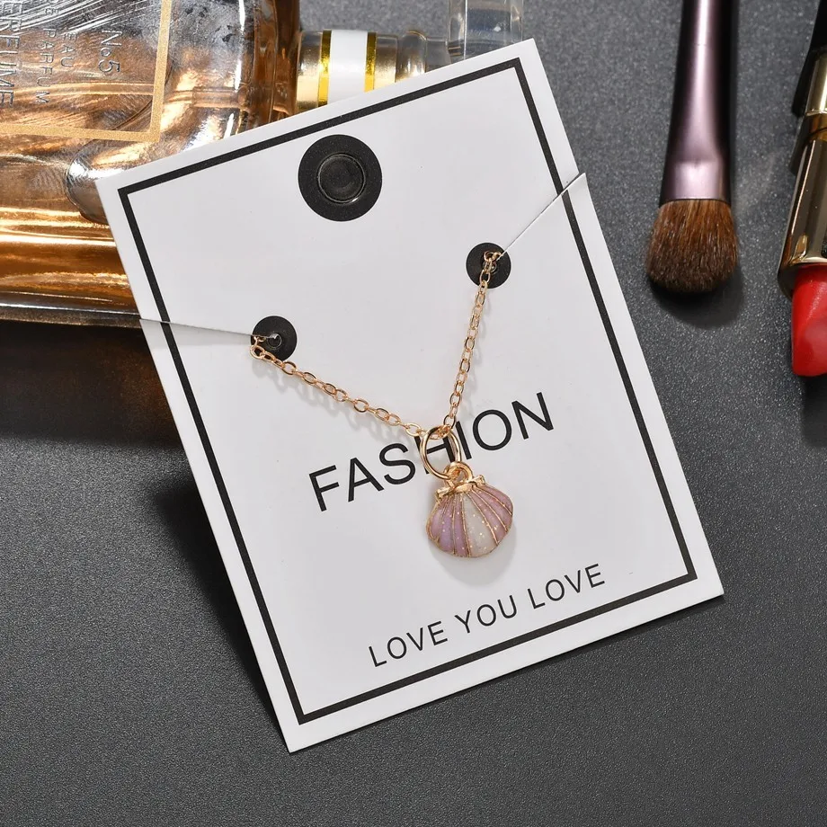

Glitter Pearl Shell Necklace Cute Charm Elegant Cute Ladies Necklace Summer Fashion Jewelry Wedding Party Girlfriend Gift