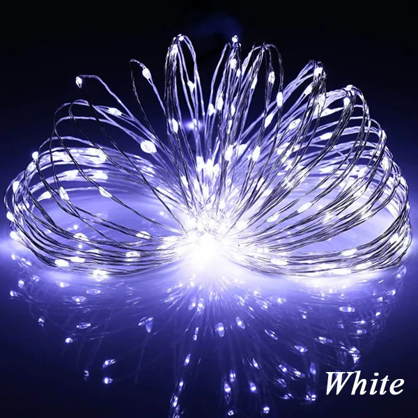 2X LED Solar Power Fairy Lights 12M String Outdoor Party Wedding Xmas Blue light