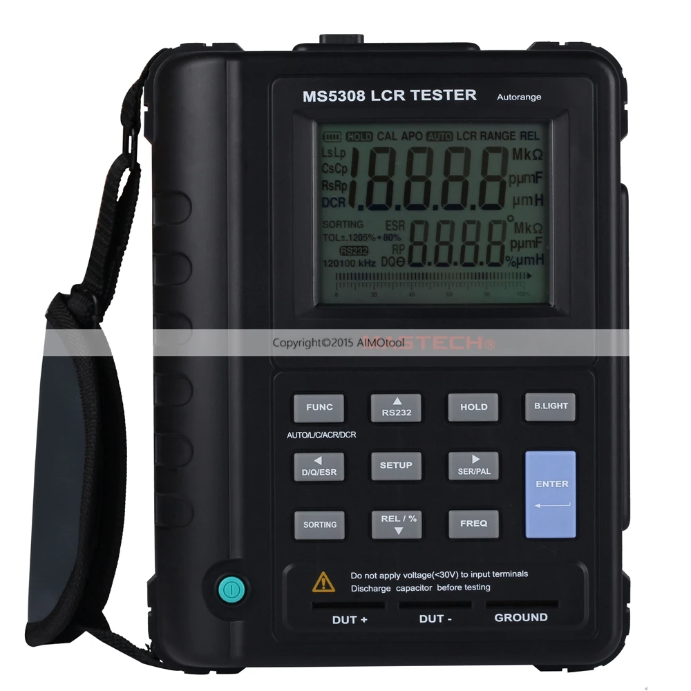 

Mastech MS5308 Handheld Professional Auto Range Digital LCR Tester Inductance Capacitance Resistance Tester With USB Interface