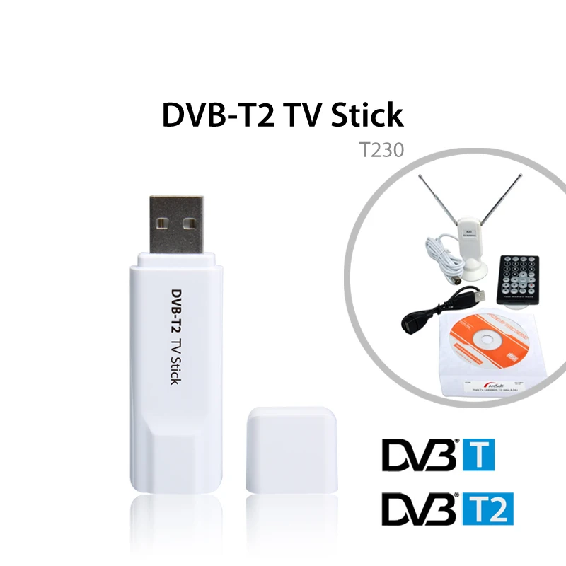 

Digital satellite Mini dvb-t2 usb tv stick Tuner with antenna Remote HD TV Receiver T230C DVB-C T2 DVB-T HD TV stick for windows