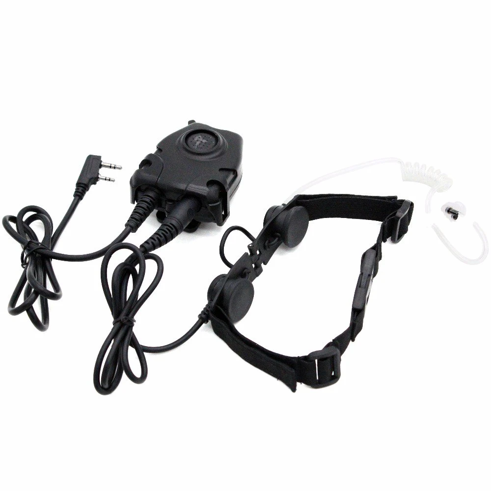 Z Tactical Throat Mic Z003 Headset with Peltor PTT for Kenwood Two Way Radio BaoFeng UV 5