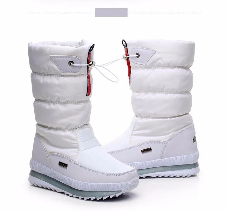 Женские зимние ботинки; зимние ботинки на платформе; толстые плюшевые водонепроницаемые Нескользящие ботинки; женская зимняя обувь; botas mujer