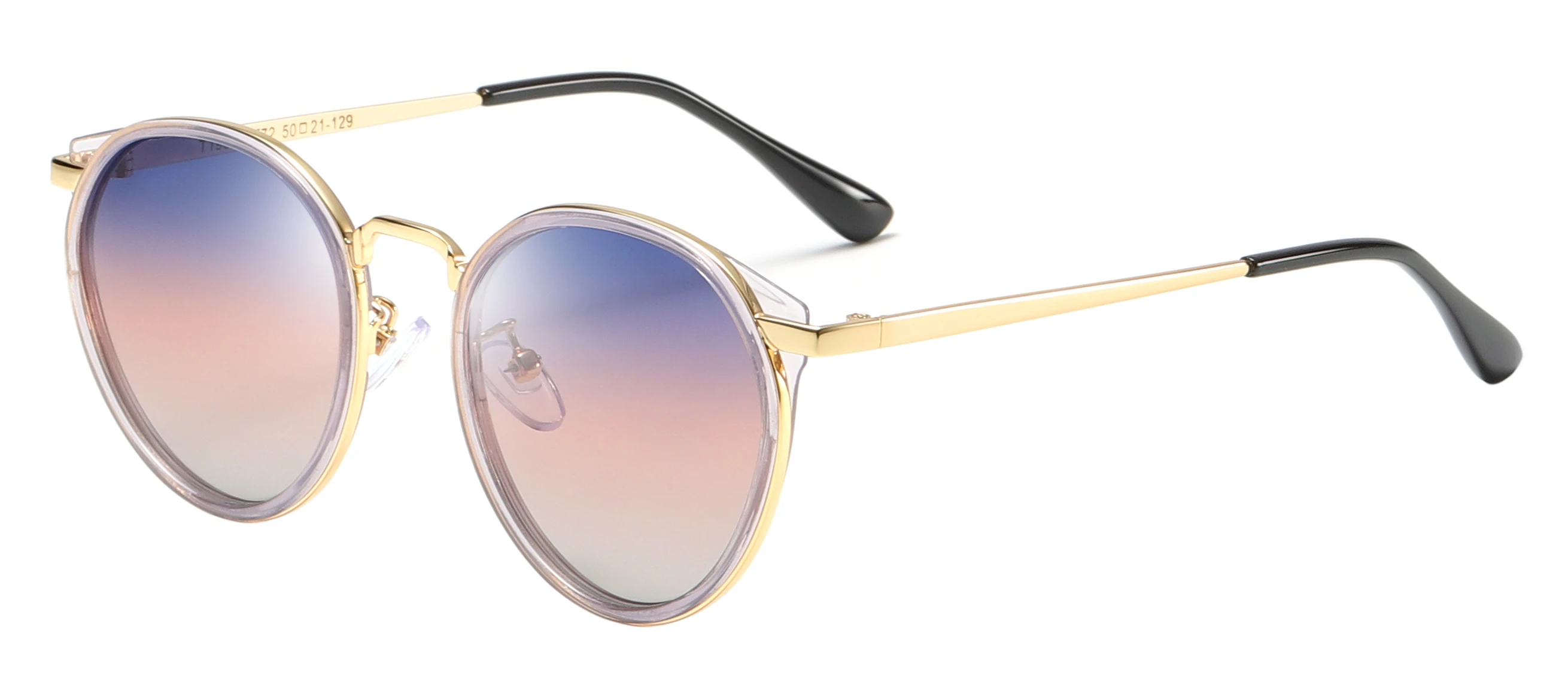 BAYO Детские дизайнерские модные круглые Классические поляризованные солнцезащитные очки UV 400 - Цвет линз: Серо-голубой