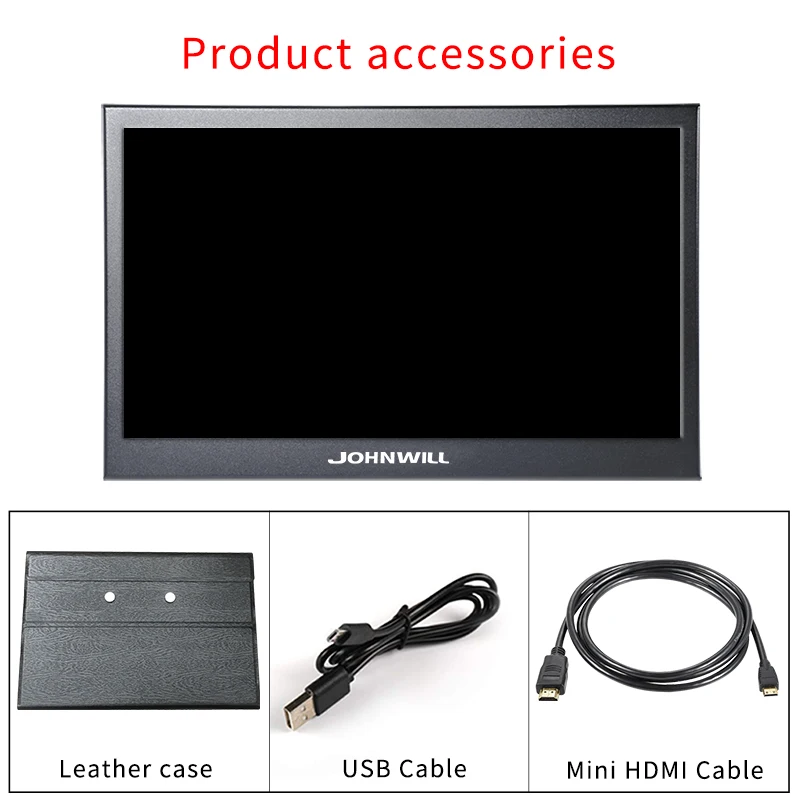 Портативный монитор 15," сенсорный экран 2HDMI дисплей для ноутбука, телефона, xbox, переключателя и ps4 Портативный ЖК-дисплей - Цвет: HD156-touch