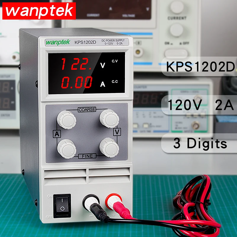 

Wanptek adjustable dc power supply KPS1202D Variable120V 2A Regulated the power modul Digital switching laboratory power source