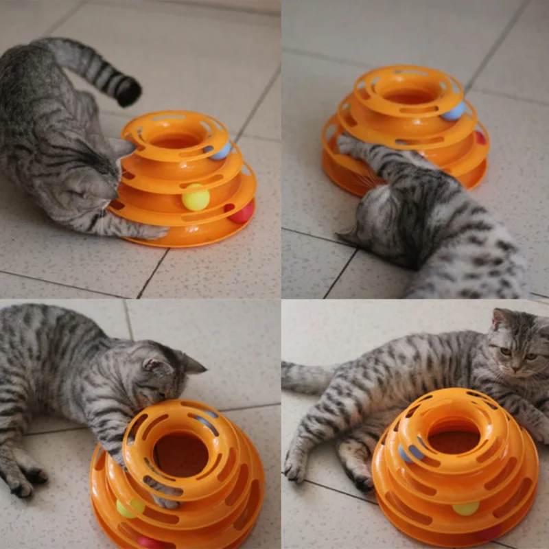 Cat Toy Trilaminar Pet Toys Cat Track Ball Dish Funny Disk Interactive Amusement Plate Game Play Disc Turntable Toy Cat Supplies Cat Toy Trilaminar Pet Toys Cat Track Ball Dish Funny Disk Interactive Amusement Plate Game Play Disc Turntable Toy Cat Supplies