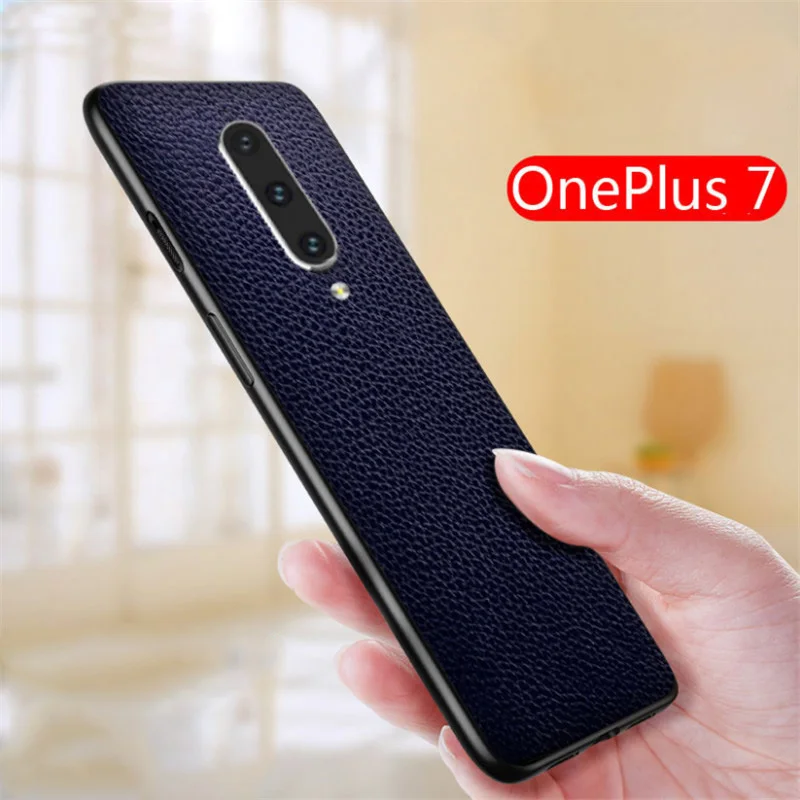 Чехол Oneplus 7 Ультратонкий чехол из натуральной кожи для One Plus 6 t | Мобильные