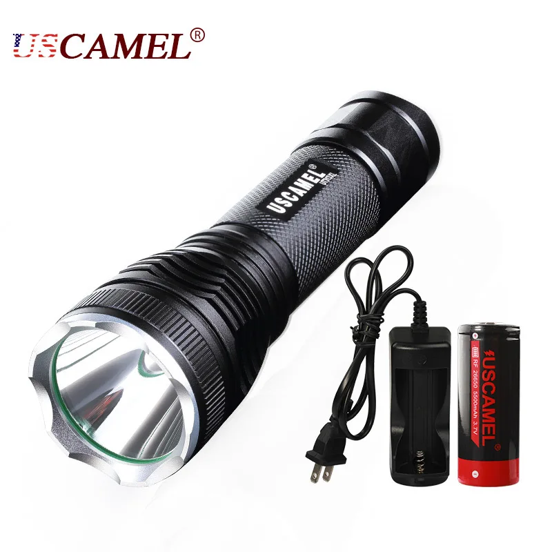 XM L2 LED Flashlight Tactical Powerful Hunting Torch Rechargeable 26650