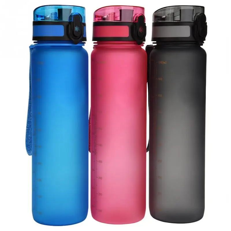 

1000ml Portable Bicycle Water Bottle Leak-proof Food Grade Plastic Drinking Water Kettle for Outdoor Climbing Hiking Cycling