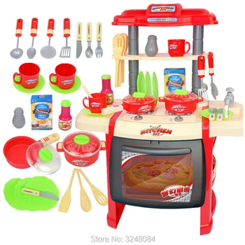 

New 1 Set Pretend Play Kitchen Toy Cooking Toys Tableware Cooking Simulation Model House Toy Children Gift Height About 62cm