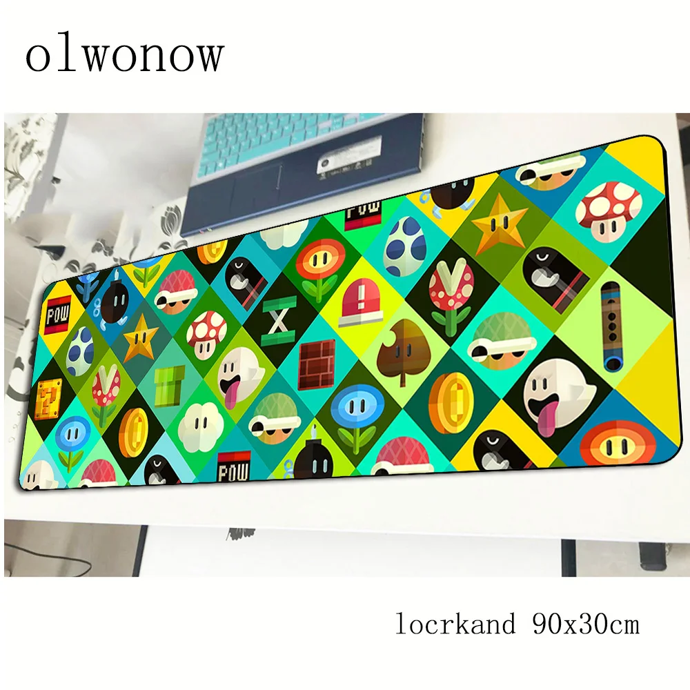 Большой коврик для мыши locrkand mario 900x300x3 мм игровой геймер Коврик компьютер