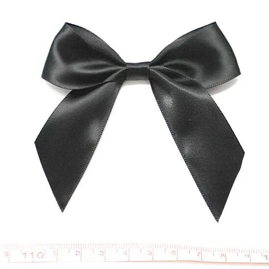 3” x 2” Pre-Tied Bow – Self-Adhesive 7/8” Black Ribbon For 6” x 6”