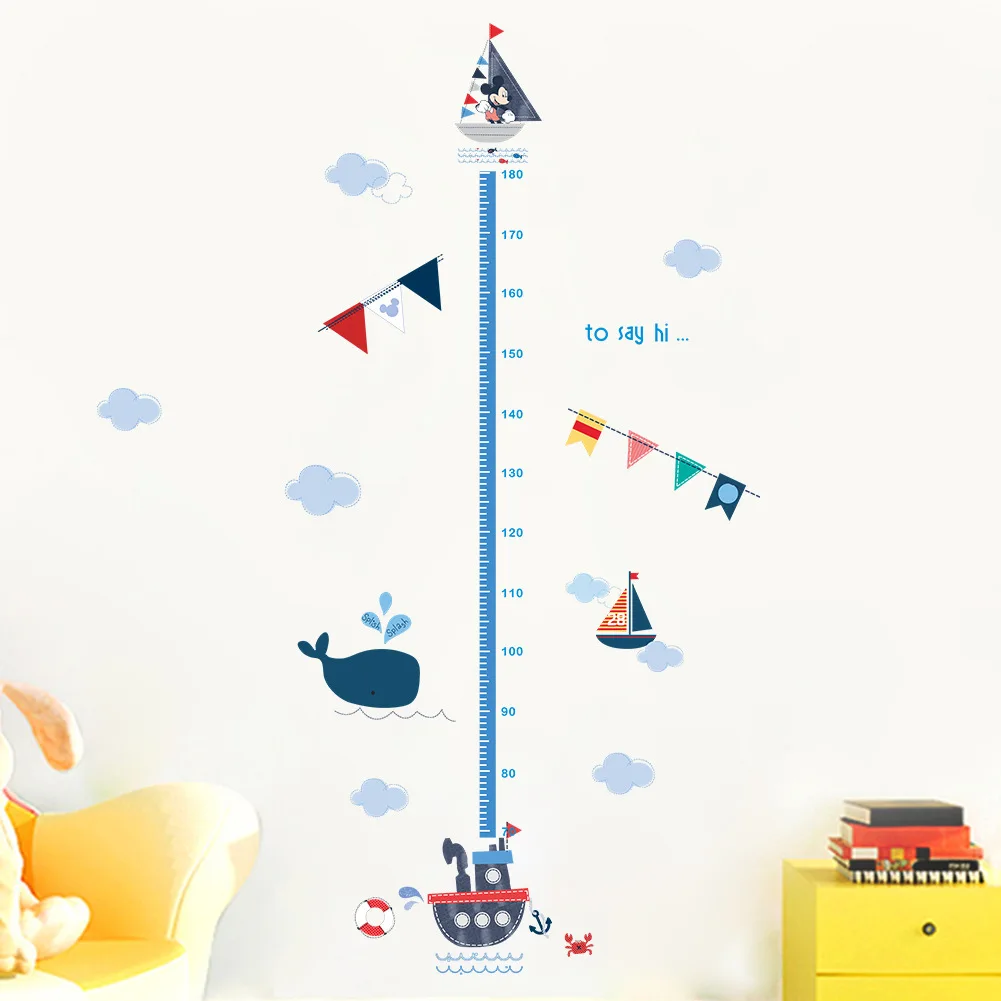 

3D Cartoon Wall Stickers for Kids Rooms Home Decor Living Room Decoration Stickers In The Nursery Bedroom Height Meter for Baby