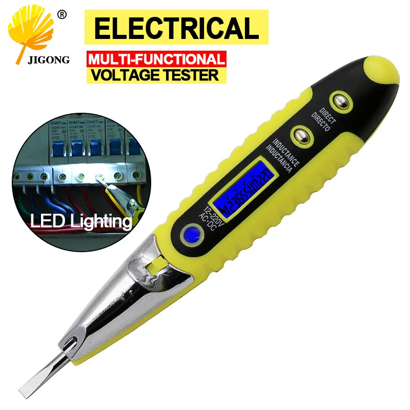  Multi-Function Digital Induction Test Pencil Screwdriver Electrical Tester With LED Light Power Too