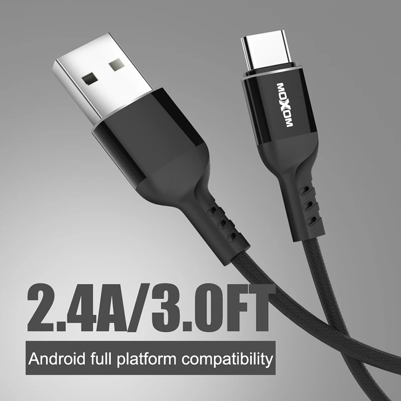 

MOXOM USB C Cable for USB C Mobile Phone Cable Fast Charging Type C Cable for Huawei Samsung Vivo Oppo Meizu