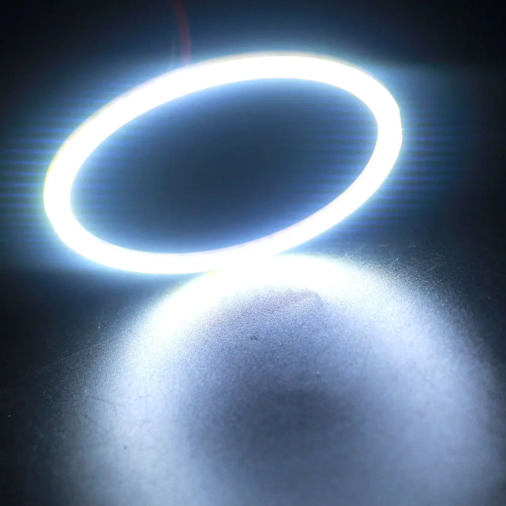 

2PCS 6000K Pure White Angel Eye Halo COB LED Ring Car Headlight Bulb Fog Lamp Decoration Lights 60-120MM 12V Automotive Lighting