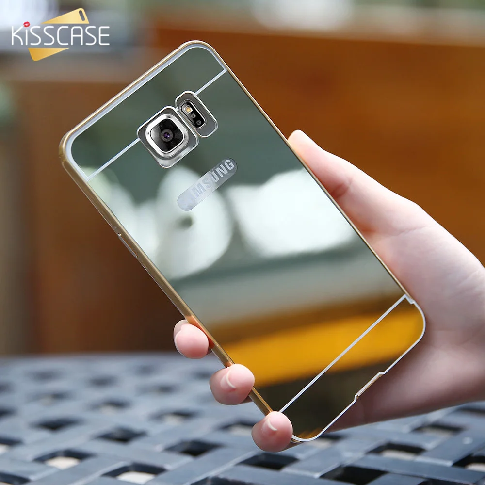 

KISSCASE Plating Case For Samsung Galaxy S9 Cases S10 S8 S8 Plus Metal Frame Mirror Cover For Samsung Note10 Note10 Plus S7 Capa