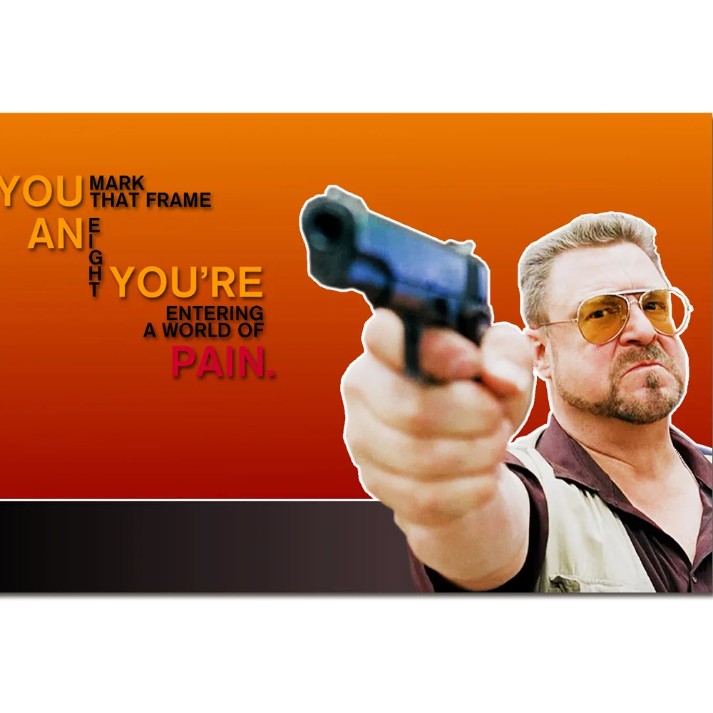 The Big Lebowski кино искусство шелковая ткань принты 32*48 дюймов настенные декоративные