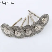 Dopee 5 шт. Аксессуары Dremel проволока из нержавеющей стали 25 мм диаметр колеса щетки для шлифовальной машины Dremel роторный инструмент аксессуар из стали