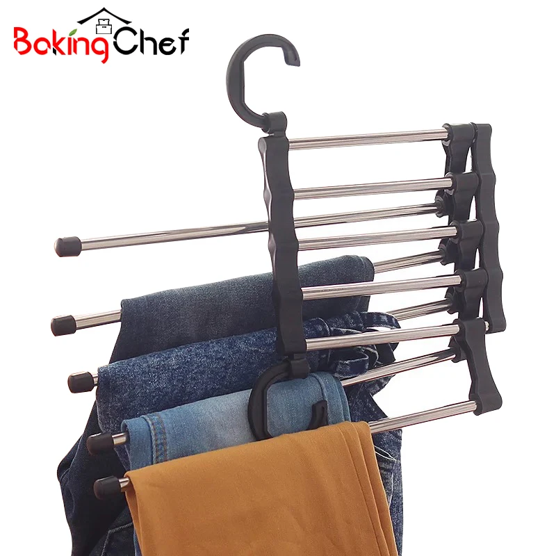 BAKINGCHEF Portable Hanger Men Pants Trousers Holder Woman